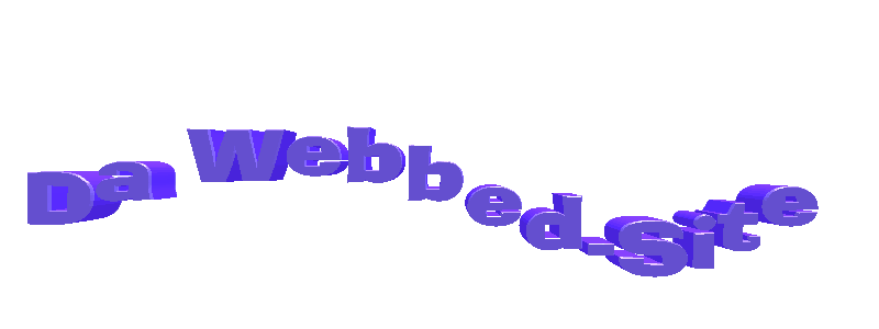 3d text that says da webbed site that is doing the wave.